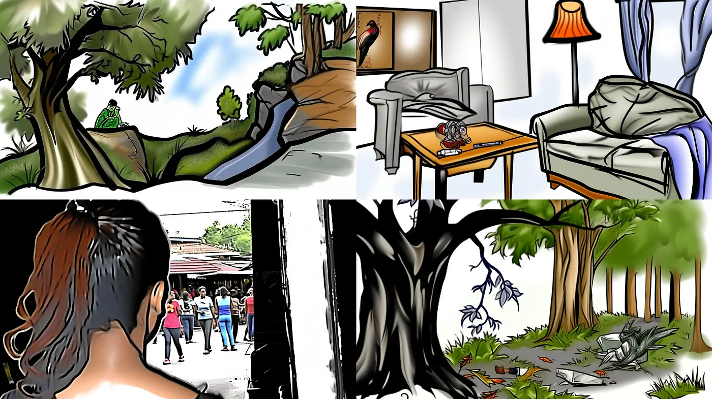 Consistent Stylized Illustrative Harmony with a Lively Color Spectrum and Expressive Linework - Midjourney sref style