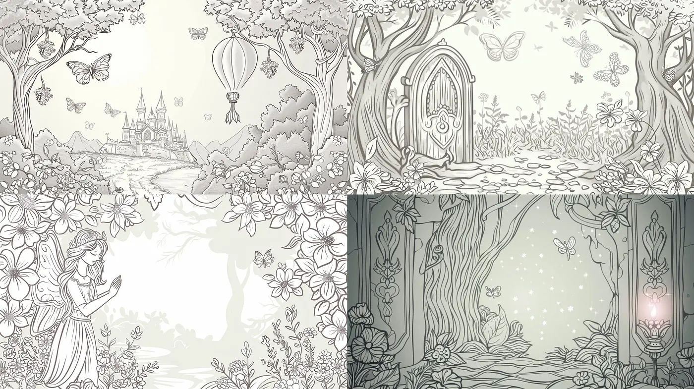 Whimsical Monochrome Garden: An Exploration in Sepia Ink and Pencil Textures - Midjourney sref style