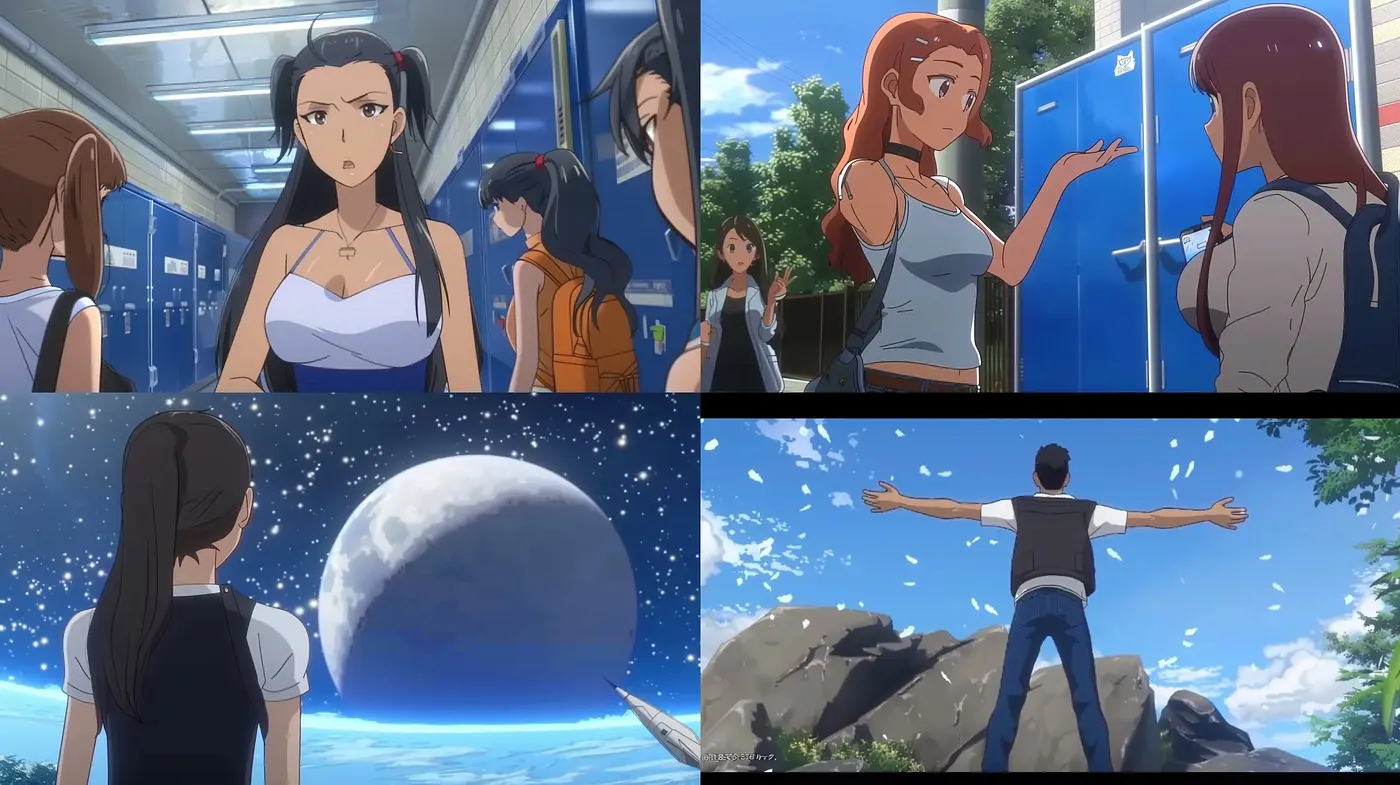 Contemporary Digital Anime Panorama: A Synthesis of Vibrant Tones and Emotive Storytelling - Midjourney sref style