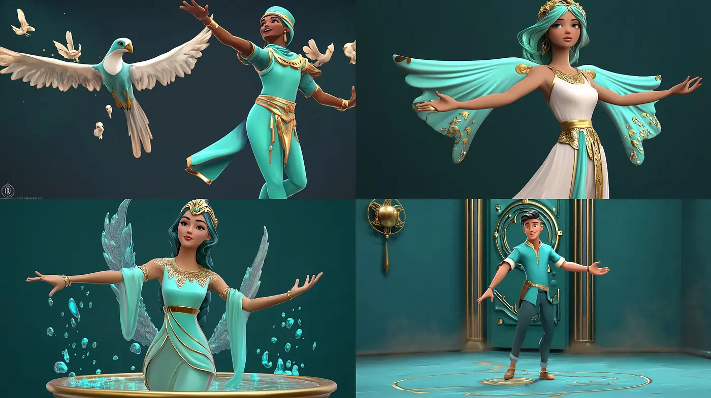 Ethereal Aquatic Serenity in Stylized Animation - Midjourney sref style