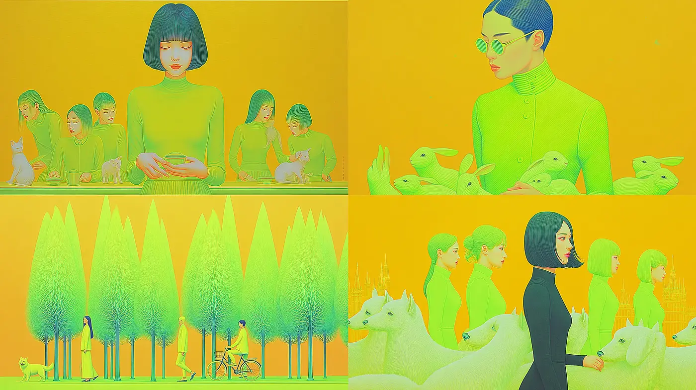 Surrealist and Vibrant Aesthetic with a Whimsical Touch - Midjourney sref style