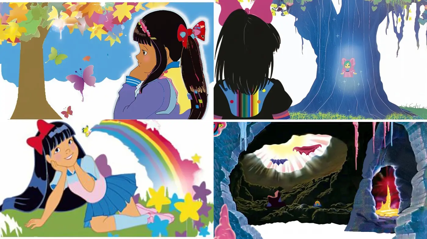 Whimsical Storybook Harmony: A Fusion of Bold Contours and Pastel Dreamscapes - Midjourney sref style