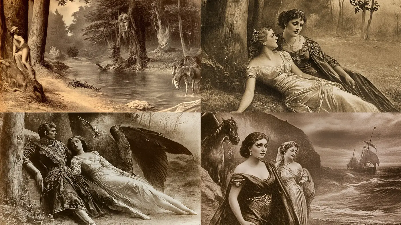 Ethereal Sepia Toned Romanticism - Midjourney sref style