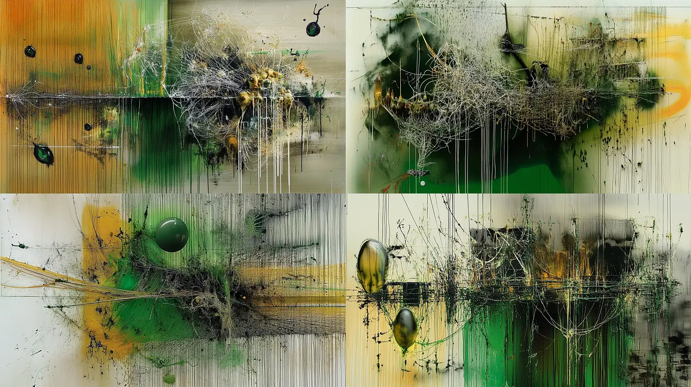 Abstract Visceral Interplay of Organic Forms and Textures - Midjourney sref style