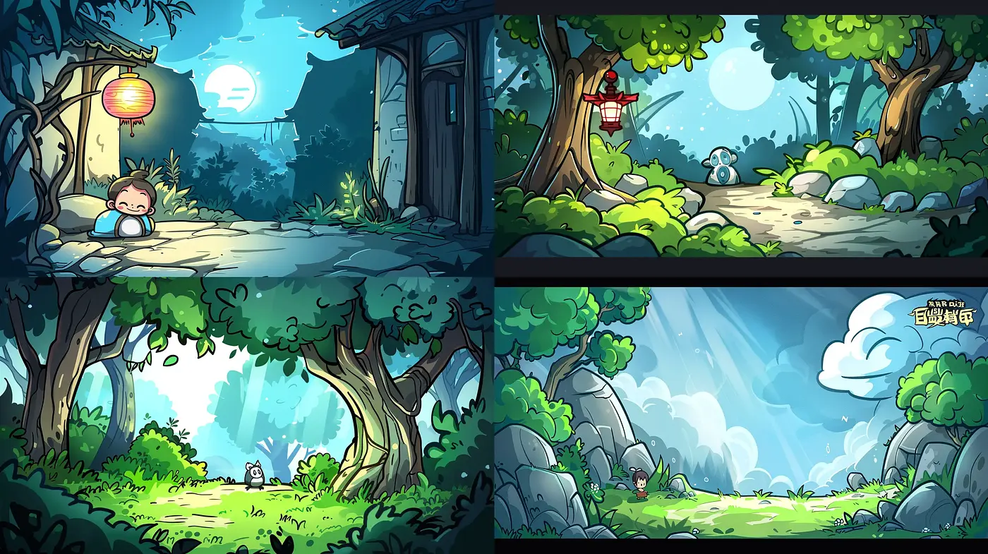 Enchanted Woodland Tales: A Consistent Whimsical Cartoon Style - Midjourney sref style