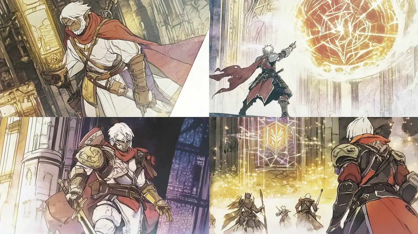 Ethereal Fantasy Crusade: A Fusion of Medieval and Arcane Aesthetics - Midjourney sref style