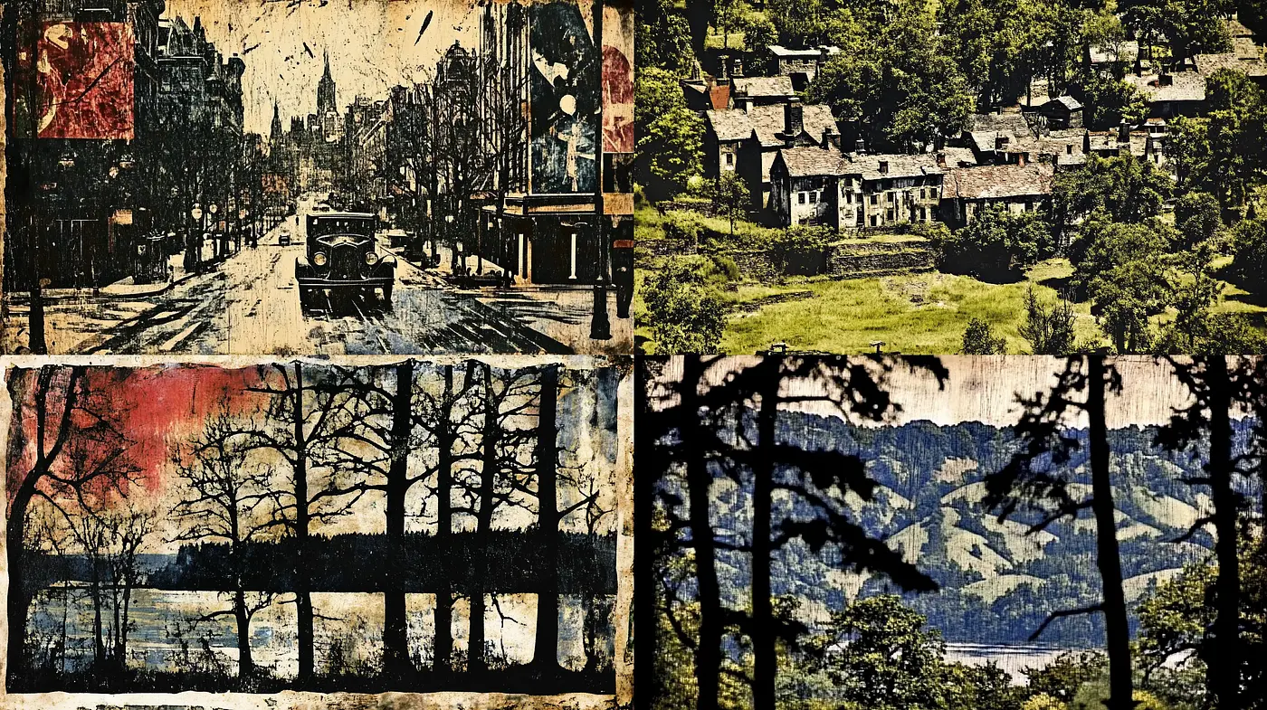 Rustic Elegance: A Time-Worn Fusion of Nature and History - Midjourney sref style