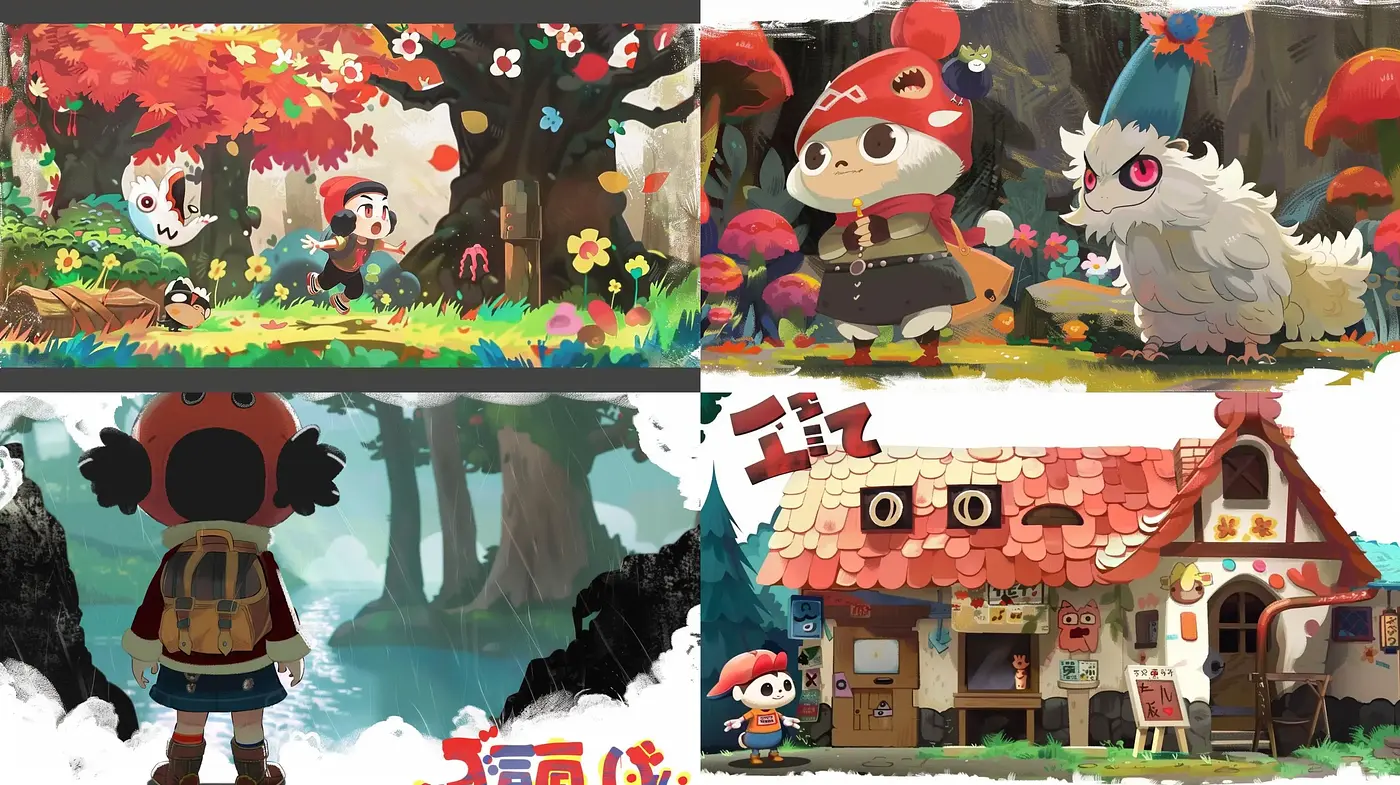 Whimsical Anime-Inspired Fantasy Wonderland - Midjourney sref style
