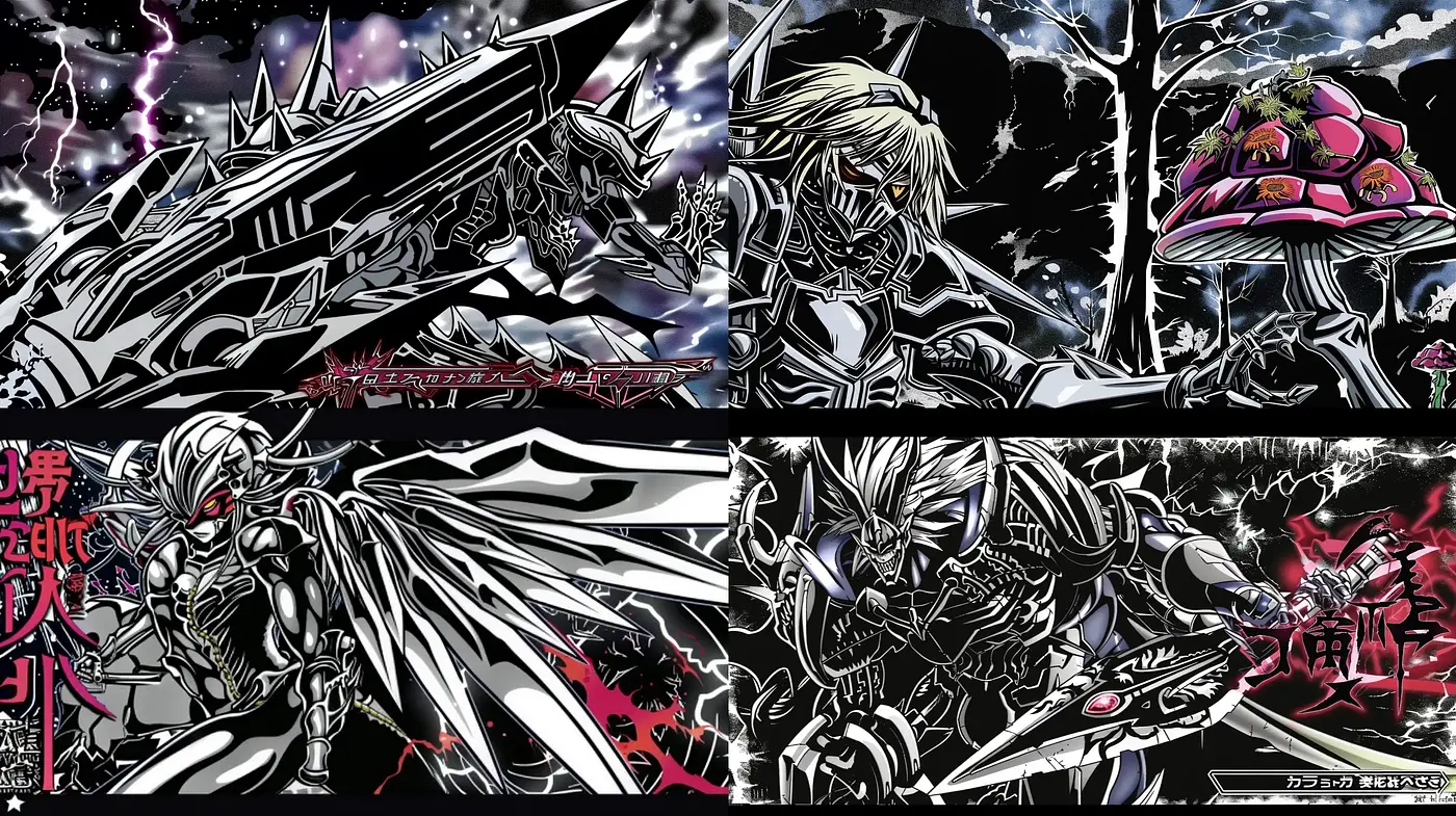 Dynamic Ink Slash Graphic Novel Style Visuals - Midjourney sref style