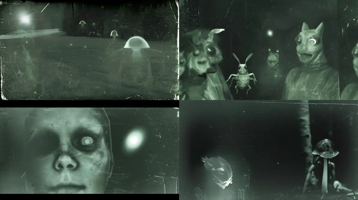 Somber Ethereal Visions: A Haunting Monochromatic Dreamscape - Midjourney sref style