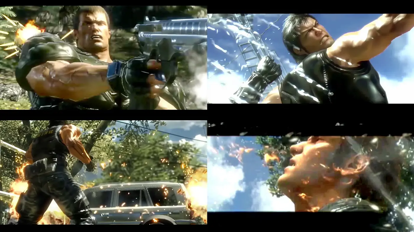 Explosive Cinematic Action with High-Contrast Lighting and Intense Character Focus - Midjourney sref style
