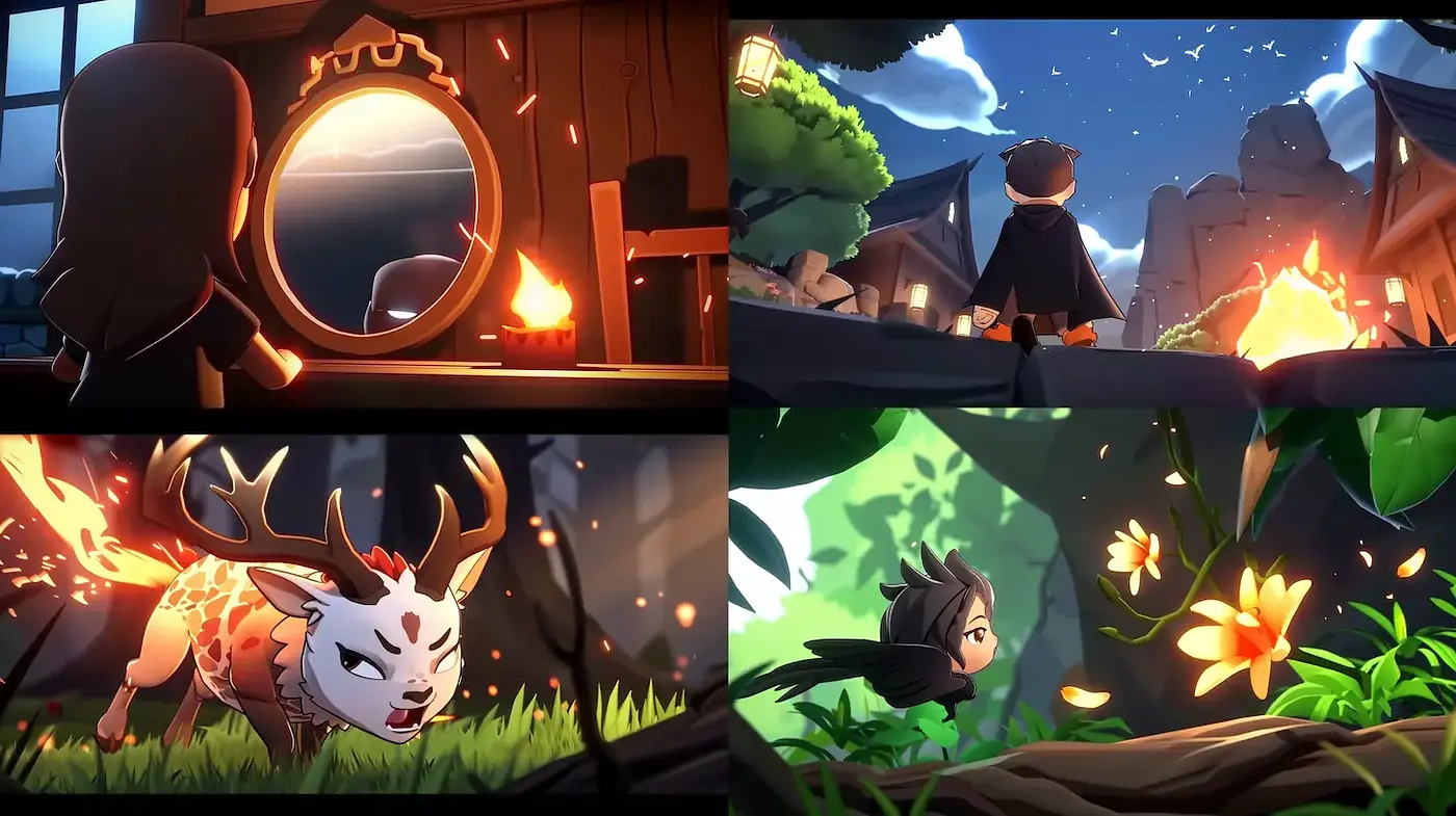Charming and Enchanting Cartoon Aesthetic with Whimsical Elements - Midjourney sref style