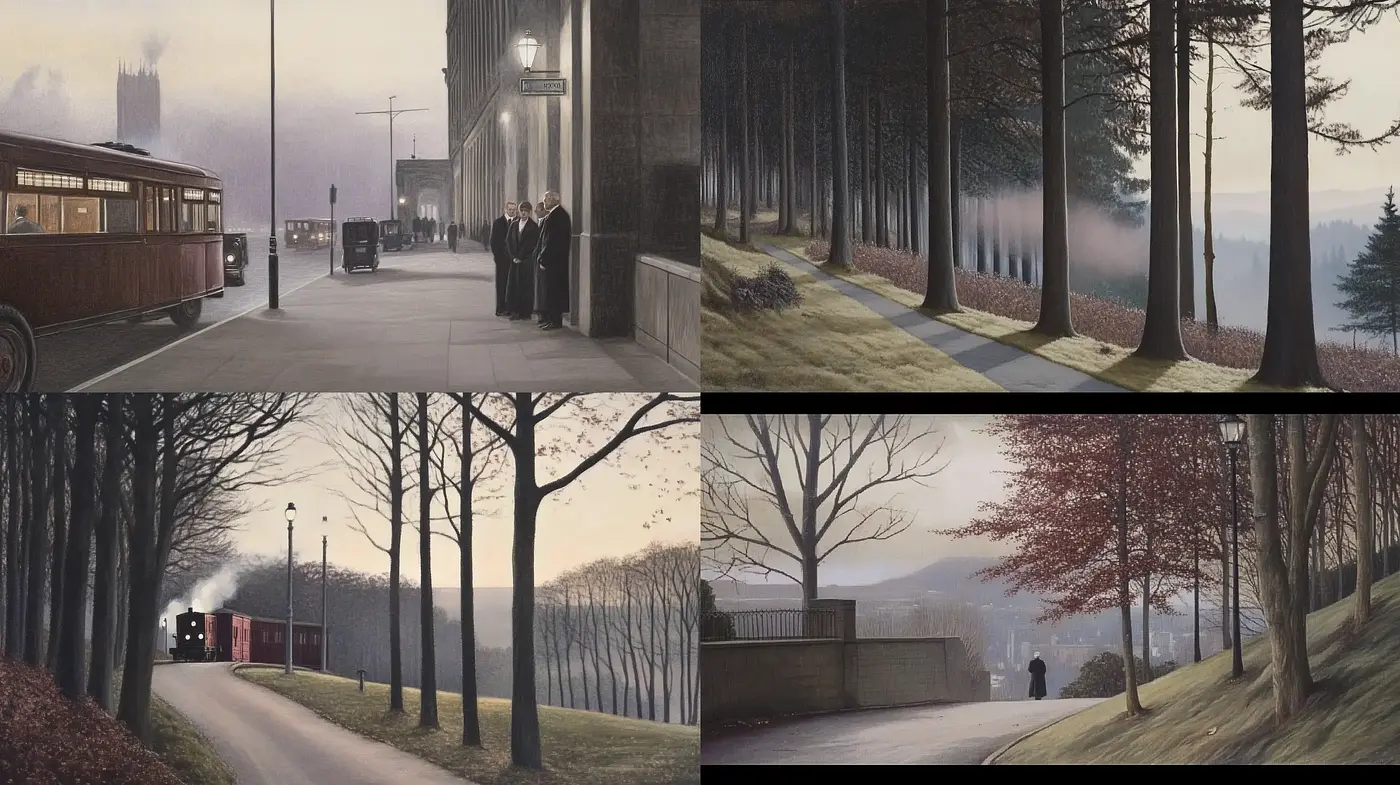 Ethereal Twilight: A Study in Dusky Hues and Melancholic Tones - Midjourney sref style
