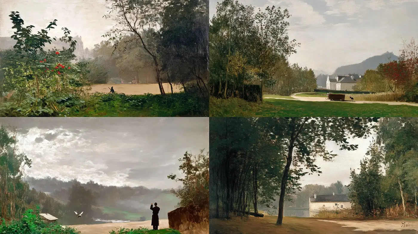 Tranquil Reverie in Textured Natural Landscapes - Midjourney sref style