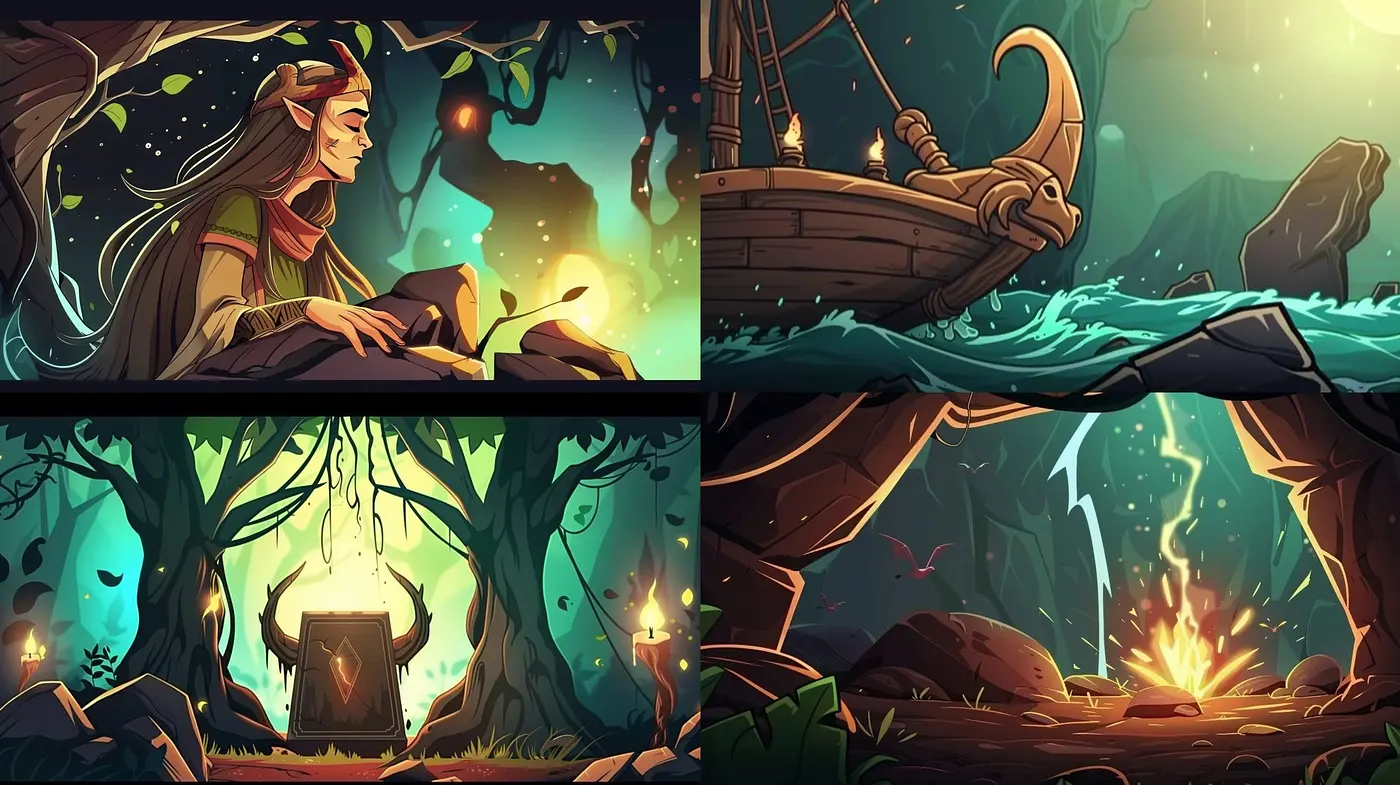 Ethereal Luminescence in Stylized Dreamscapes: A Coalescence of Cool Tones and Enigmatic Vibes - Midjourney sref style