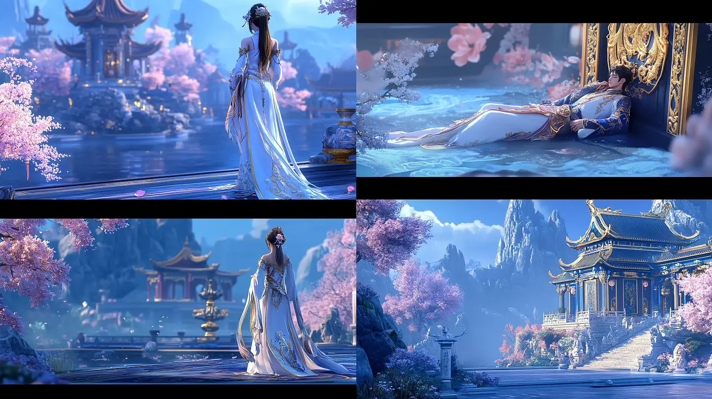 Ethereal Serenity in Digital Brushwork - Midjourney sref style