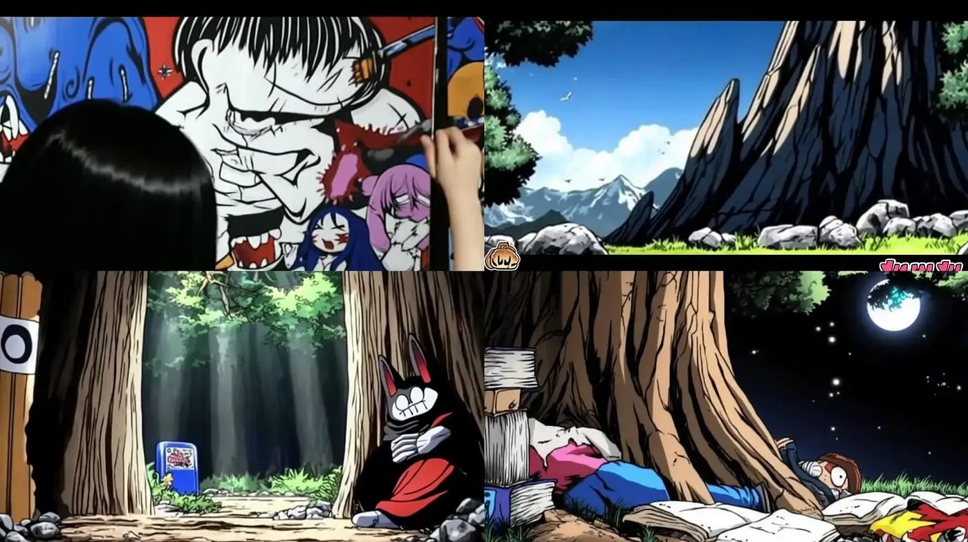 Lively Manga-Inspired Scenic Illustrations - Midjourney sref style