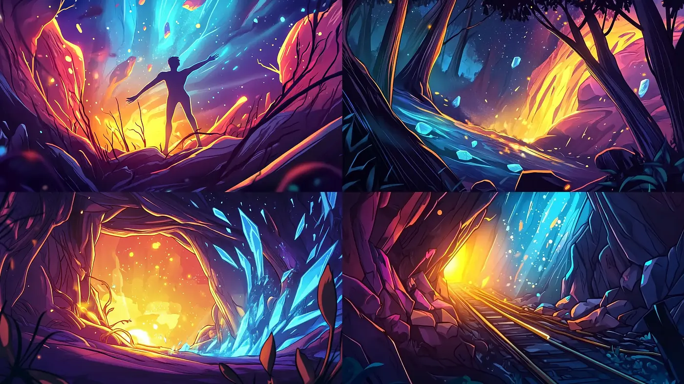 Luminous Ethereal Wilderness: A Vivid Dreamscape Fusion - Midjourney sref style
