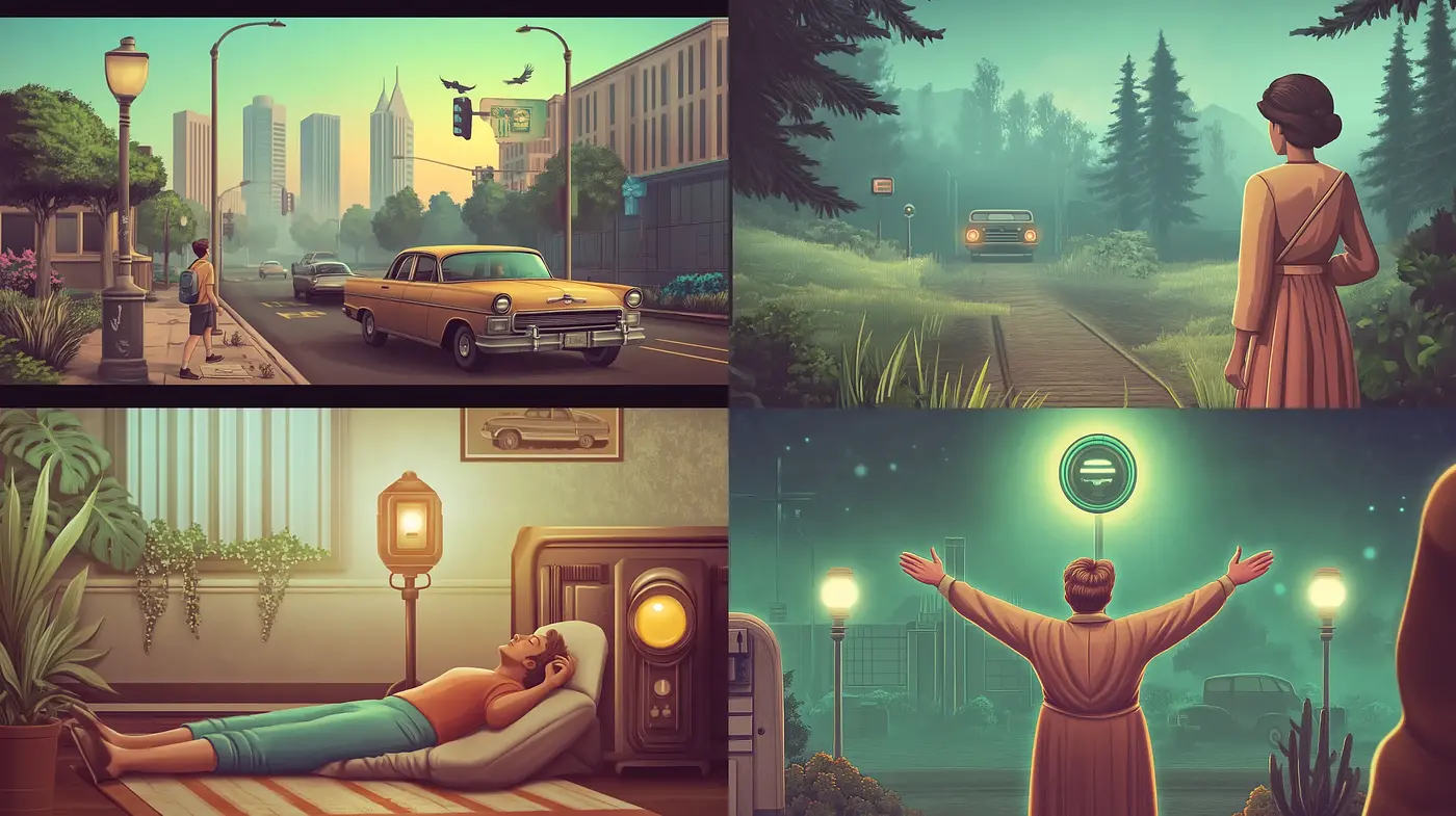Consistent Pastel-toned Retro Futurism with Soft Light - Midjourney sref style