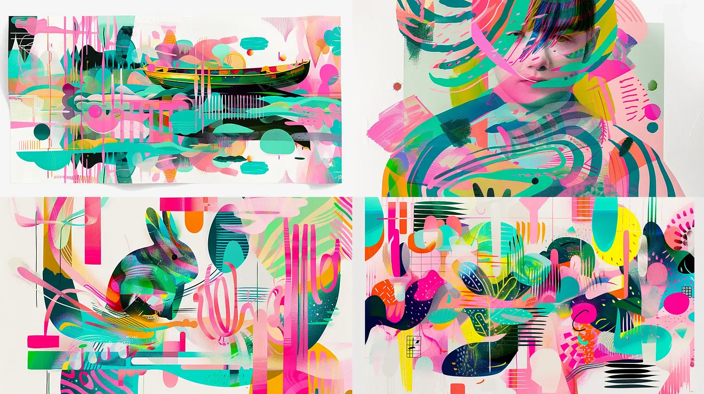 Abstract Synesthetic Symphony of Vivid Colors and Patterns - Midjourney sref style