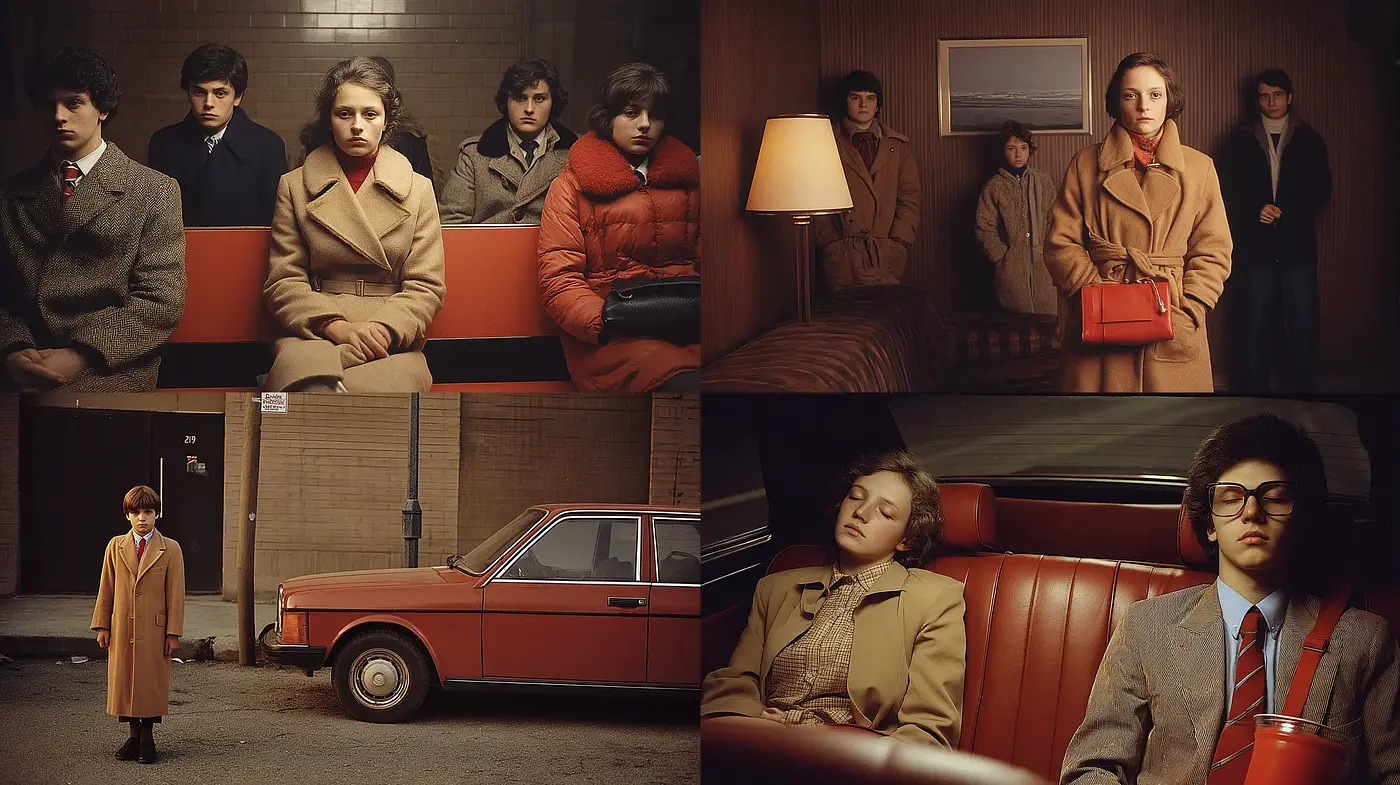Mid-century cinematic aesthetic with a contemporary twist - Midjourney sref style
