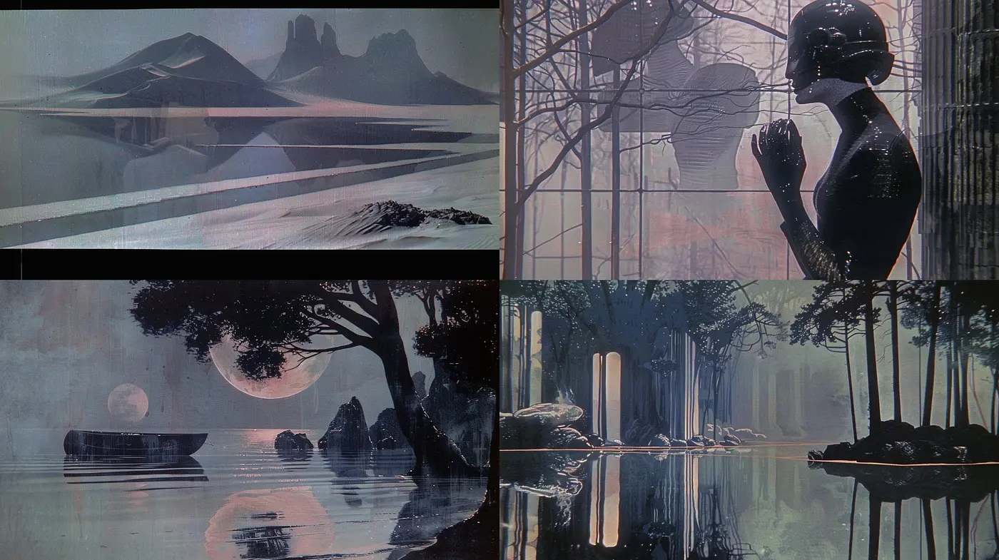 Ethereal Dusk: Harmonizing Nature with Surreal Overtones - Midjourney sref style