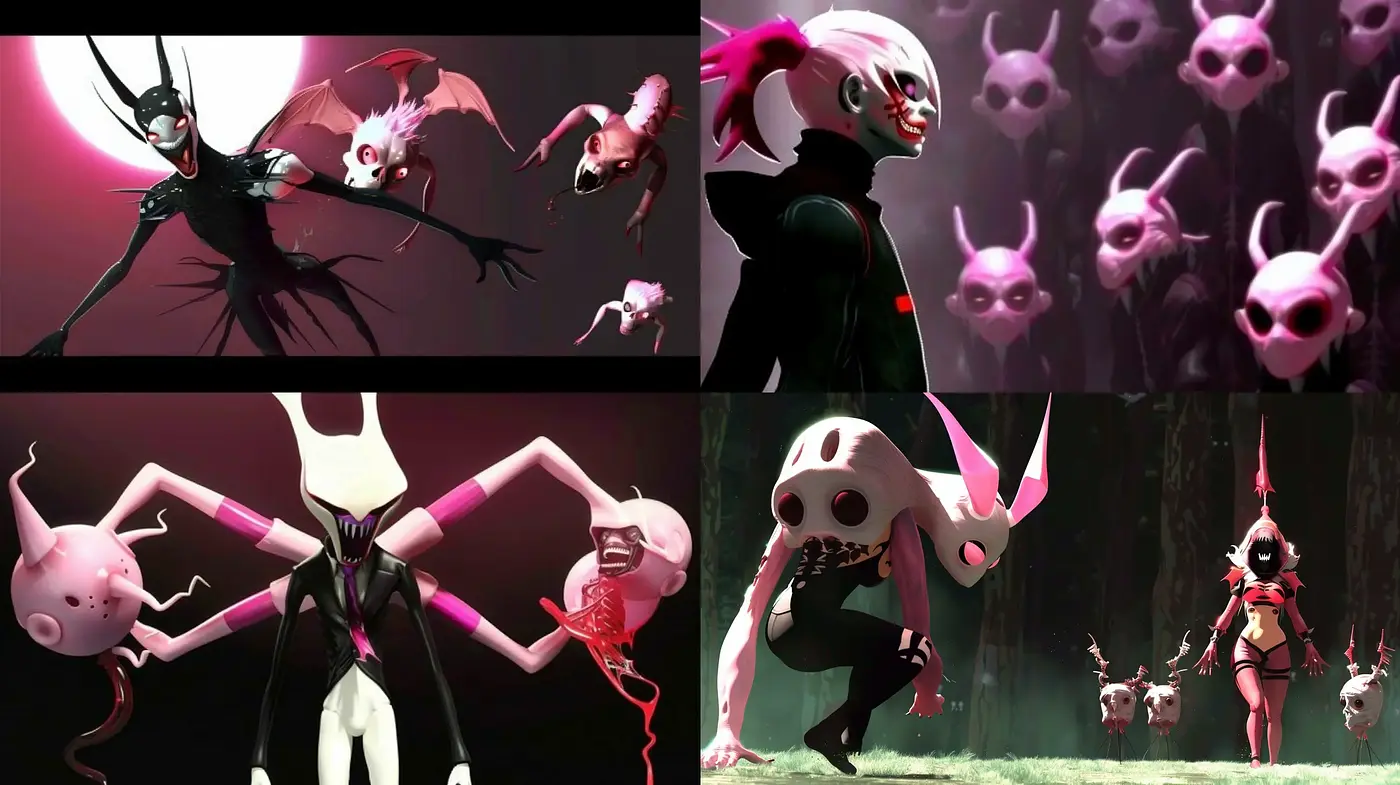 Ethereal Gothic Elegance in Rose Tinted Monochrome - Midjourney sref style