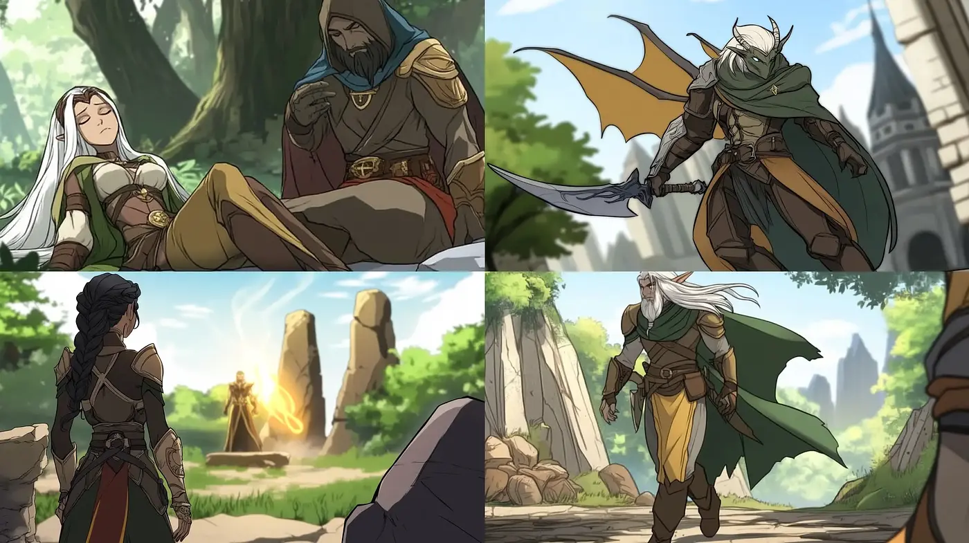 Epic Fantasy Saga: Homage to High Fantasy Illustration - Midjourney sref style