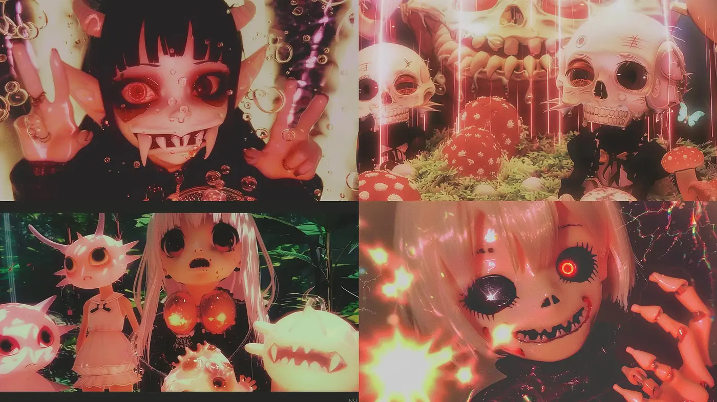 Gothic Whimsy with a Surrealist Touch - Midjourney sref style