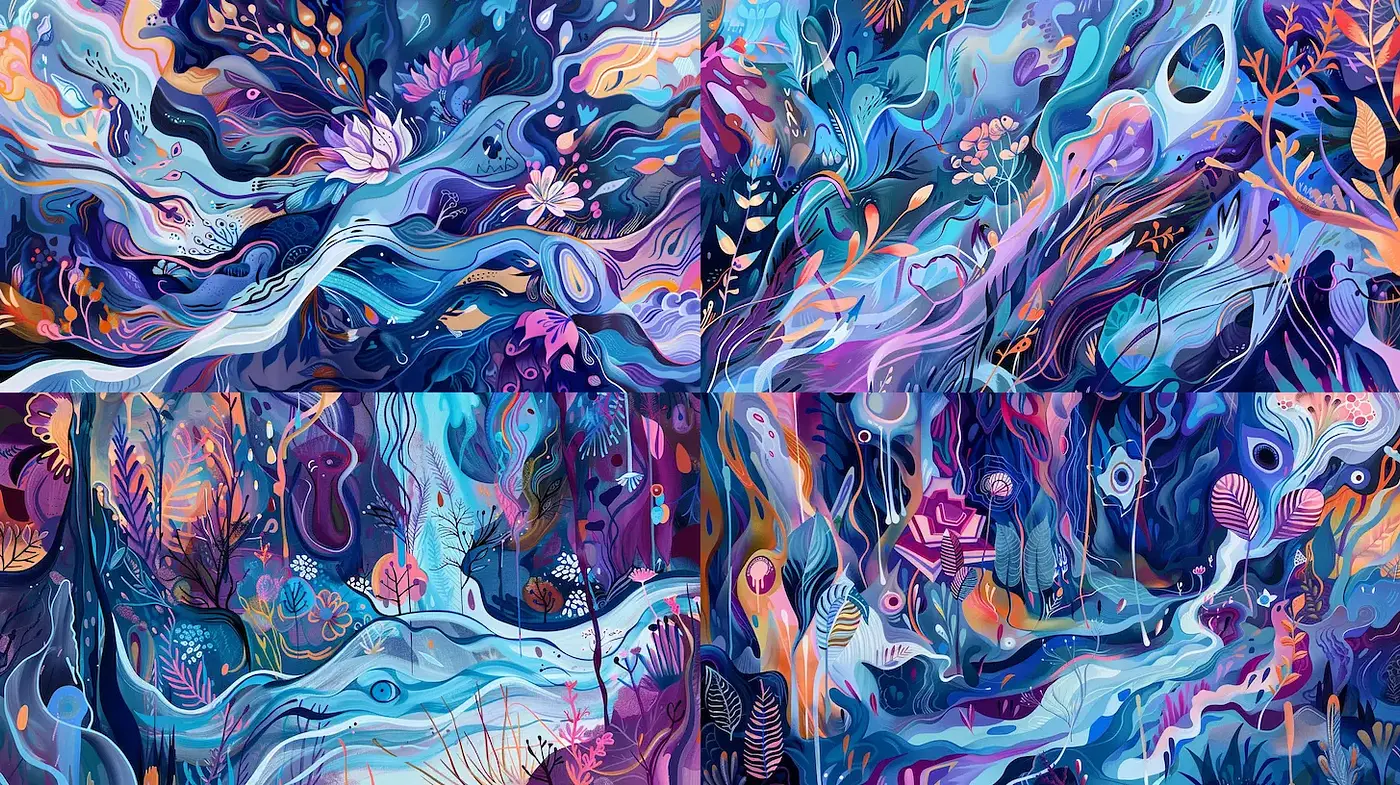 Whimsical and Lush Imagery with a Dreamlike Quality - Midjourney sref style