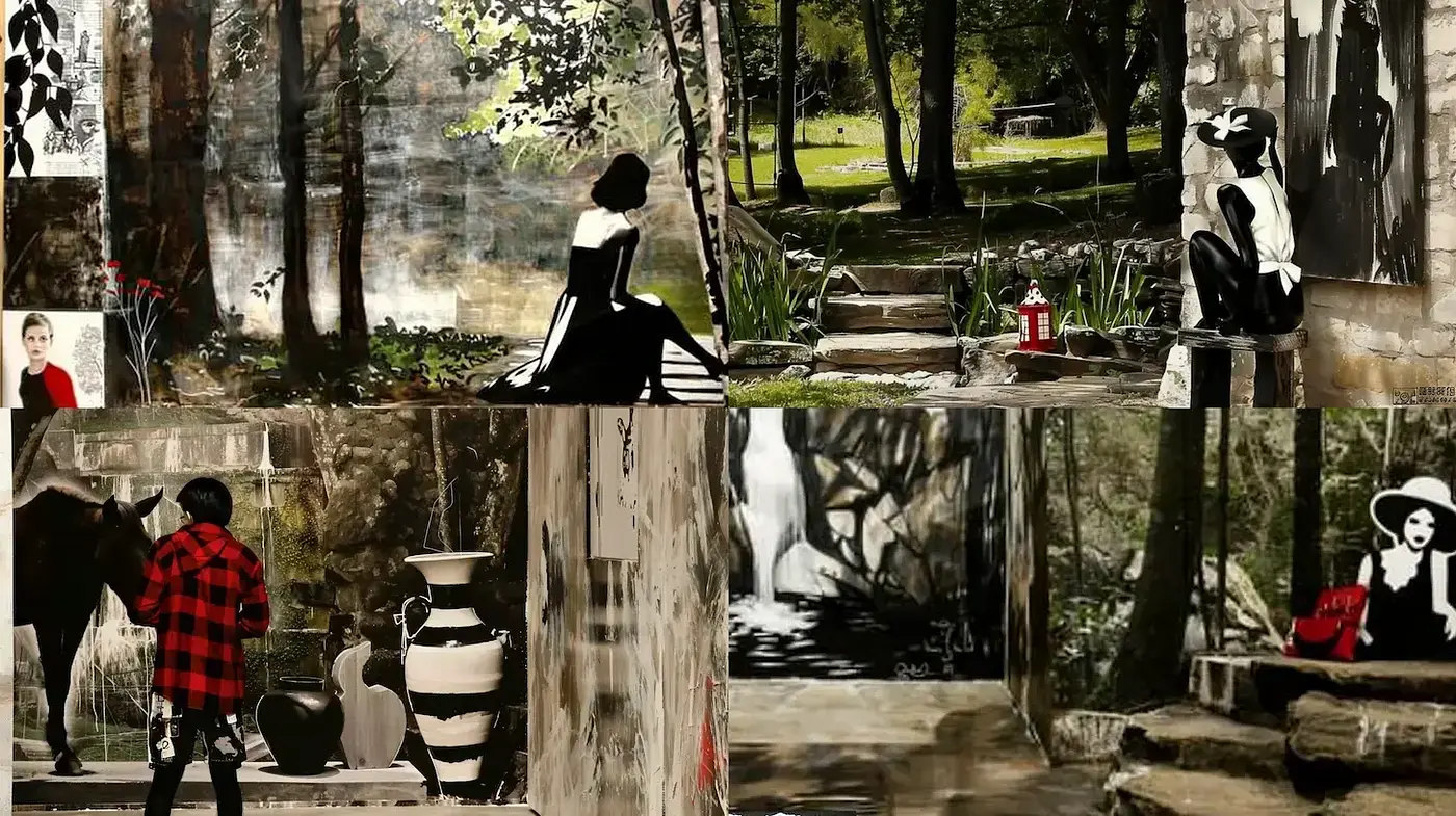 Whimsical Brushwork Meets Rustic Elegance: A Blend of Artistic Imperfection and Natural Serenity - Midjourney sref style