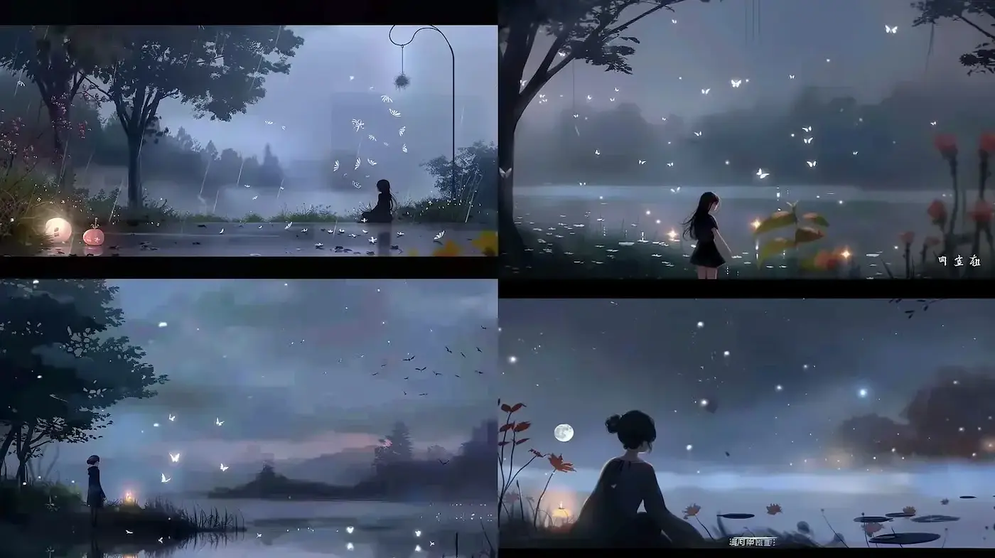 Ethereal Twilight Hues and Silhouetted Serenity - Midjourney sref style