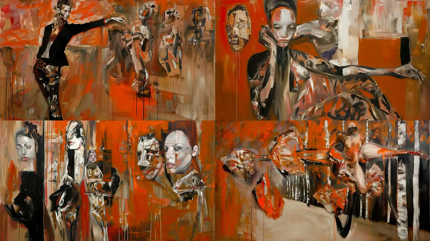Fusion of Abstract Expressionism and Modern Chaotic Aesthetics - Midjourney sref style