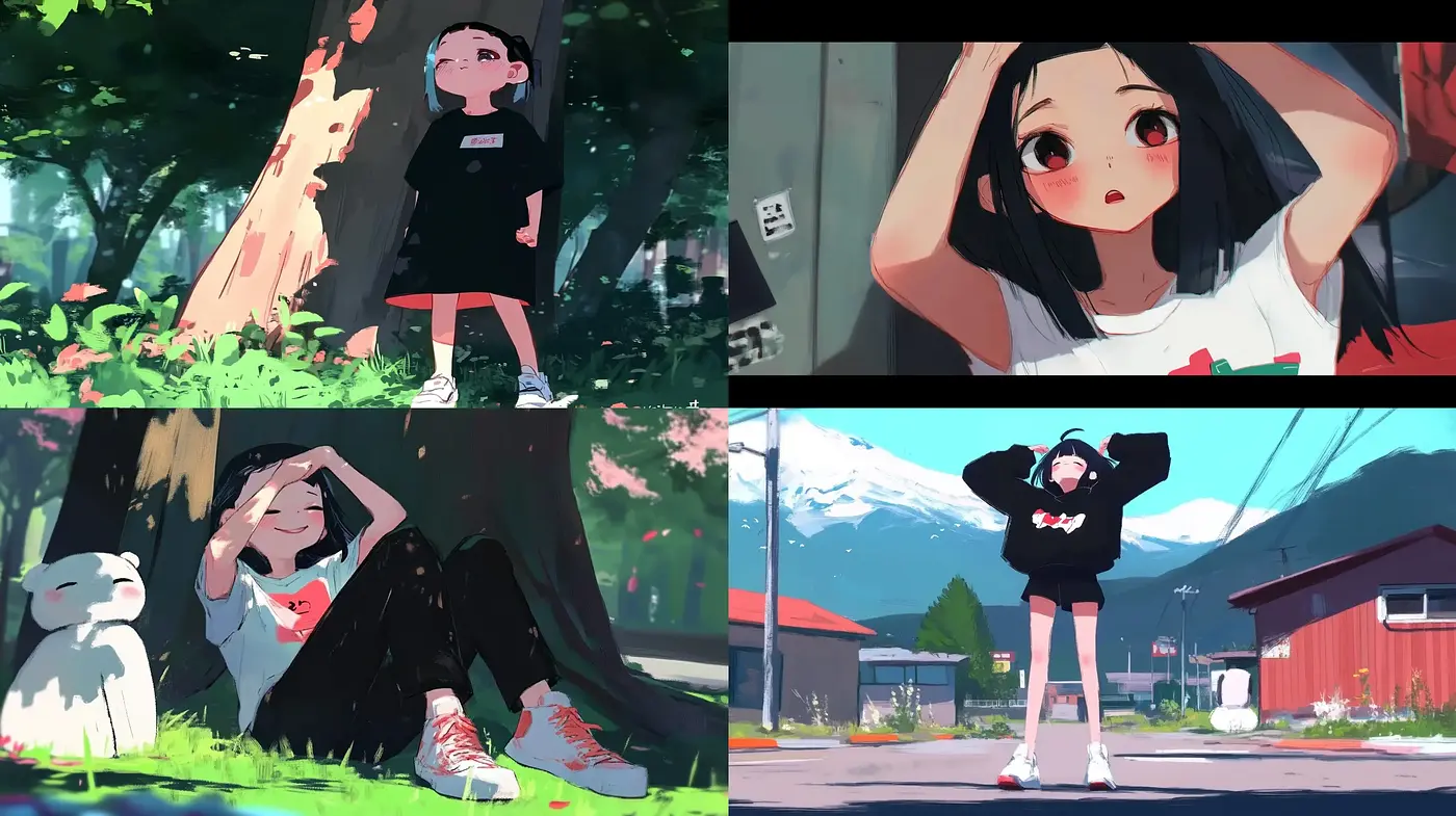 Lush and Vibrant Anime-Inspired Visuals with a Touch of Serenity - Midjourney sref style