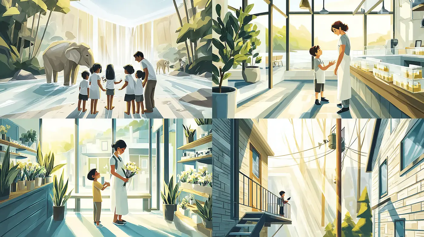 Serene and Inviting Illustrations with a Touch of Whimsy - Midjourney sref style