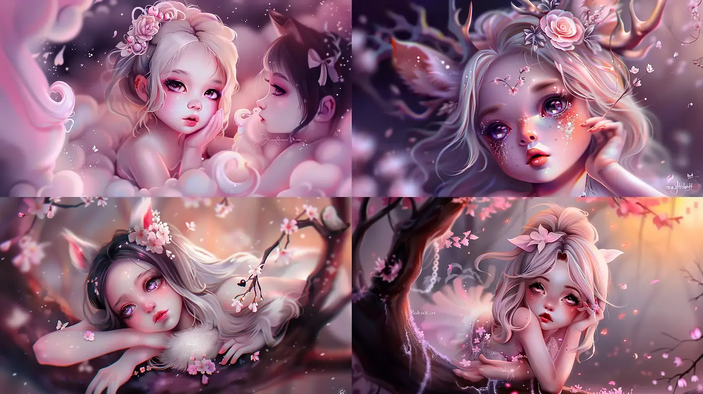 Enchanted Whimsical Dreamscapes Infused with Ethereal Glow - Midjourney sref style