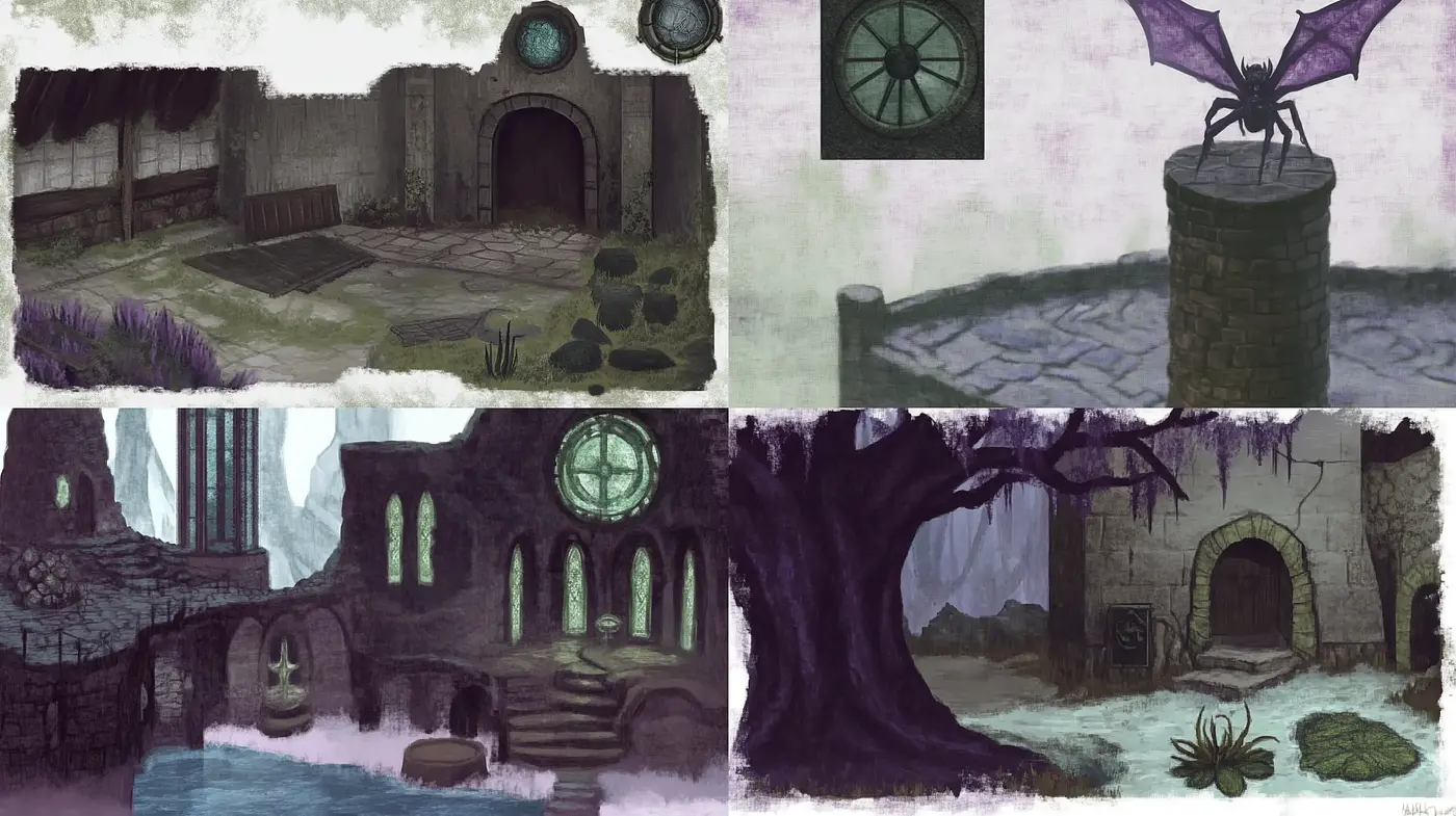 Mystical Gothic Reverie: A Consistent Tapestry of Dark Tales - Midjourney sref style