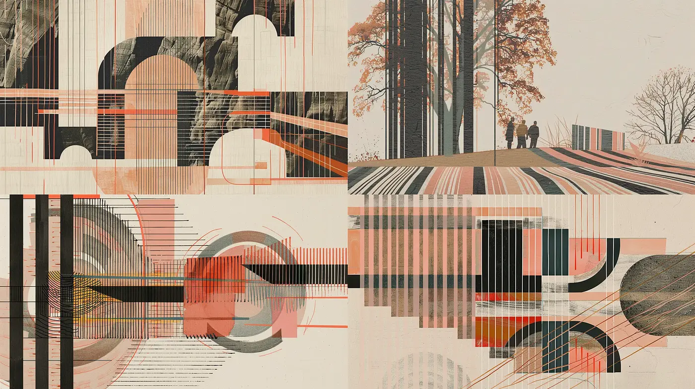 Contemporary Geometric Abstraction with Retro-Futuristic Overtones - Midjourney sref style