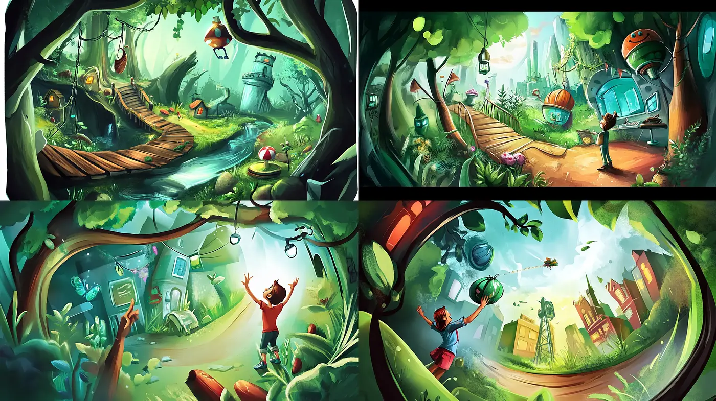 Whimsical Enchanted Forests and Enigmatic Dreamscapes - Midjourney sref style
