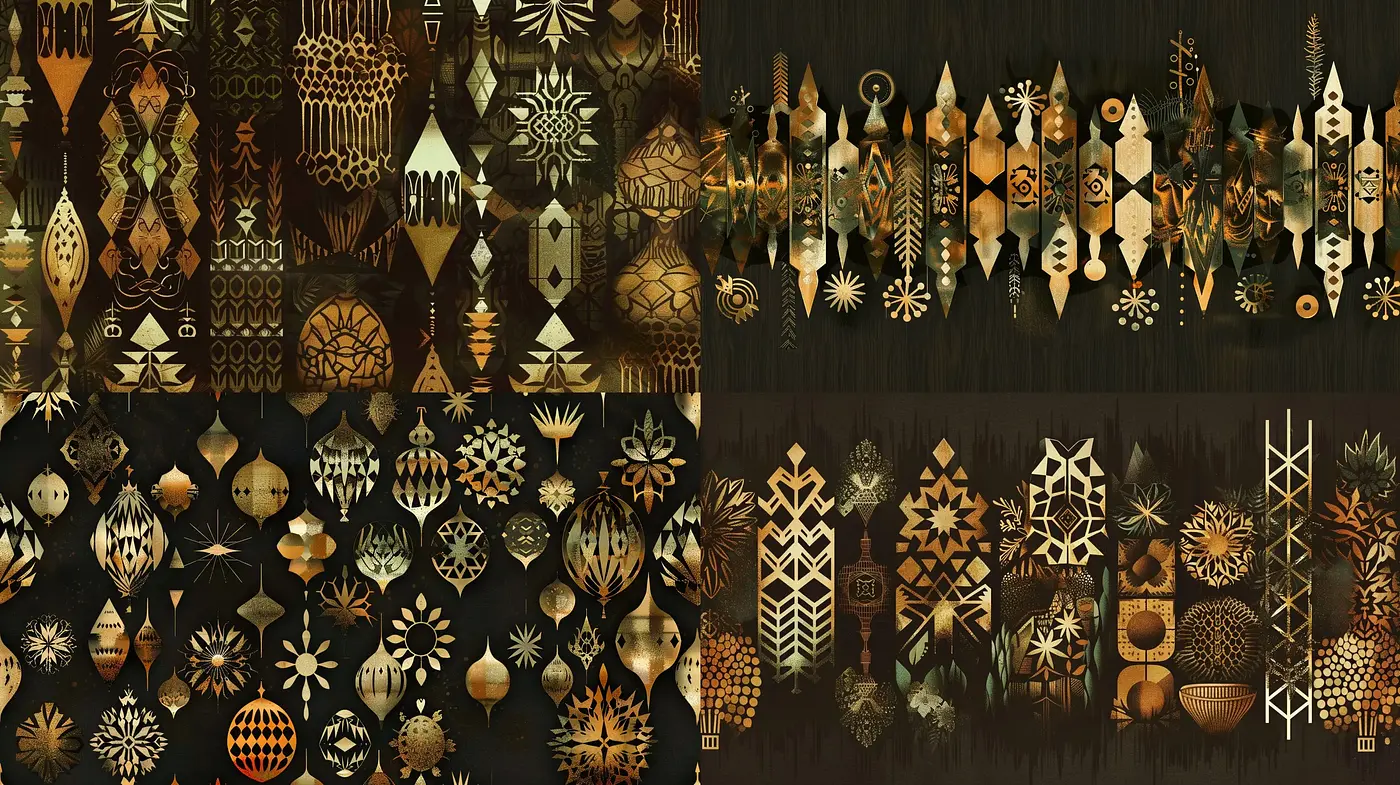 Enigmatic Ethereal Artifacts With Abstract Tribal Essence - Midjourney sref style