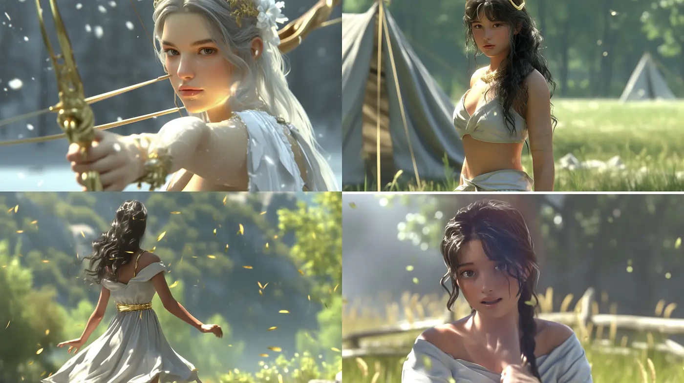Ethereal Sunlit Fantasy: A Harmonious Blend of Soft Glow and Nature's Palette - Midjourney sref style