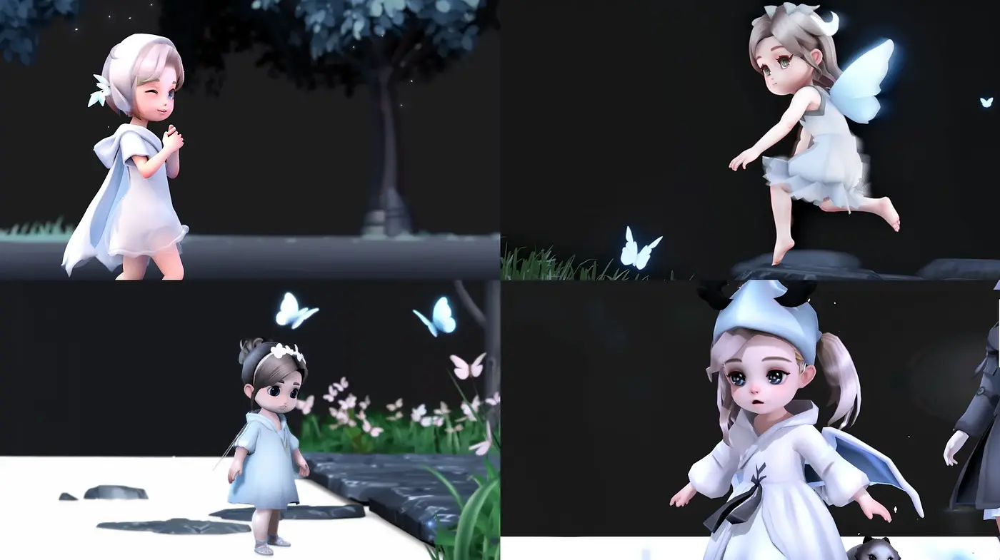 Enchanted Whimsical Dreamscape with Ethereal Characters - Midjourney sref style