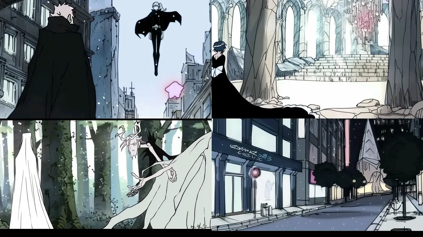 Ethereal Nocturne: A Dreamscape of Stylized Urban Fantasy - Midjourney sref style