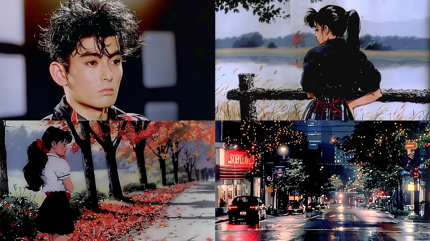 Dusky Hues and Cinematic Anime Aesthetics Fusion - Midjourney sref style