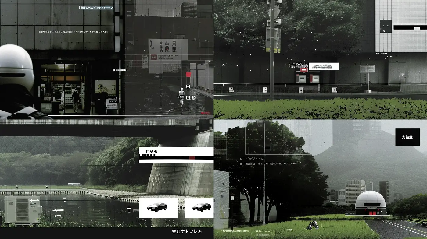Harmonized Urban Monochrome - Consistent Tonal Symbiosis across Varied Scenes - Midjourney sref style