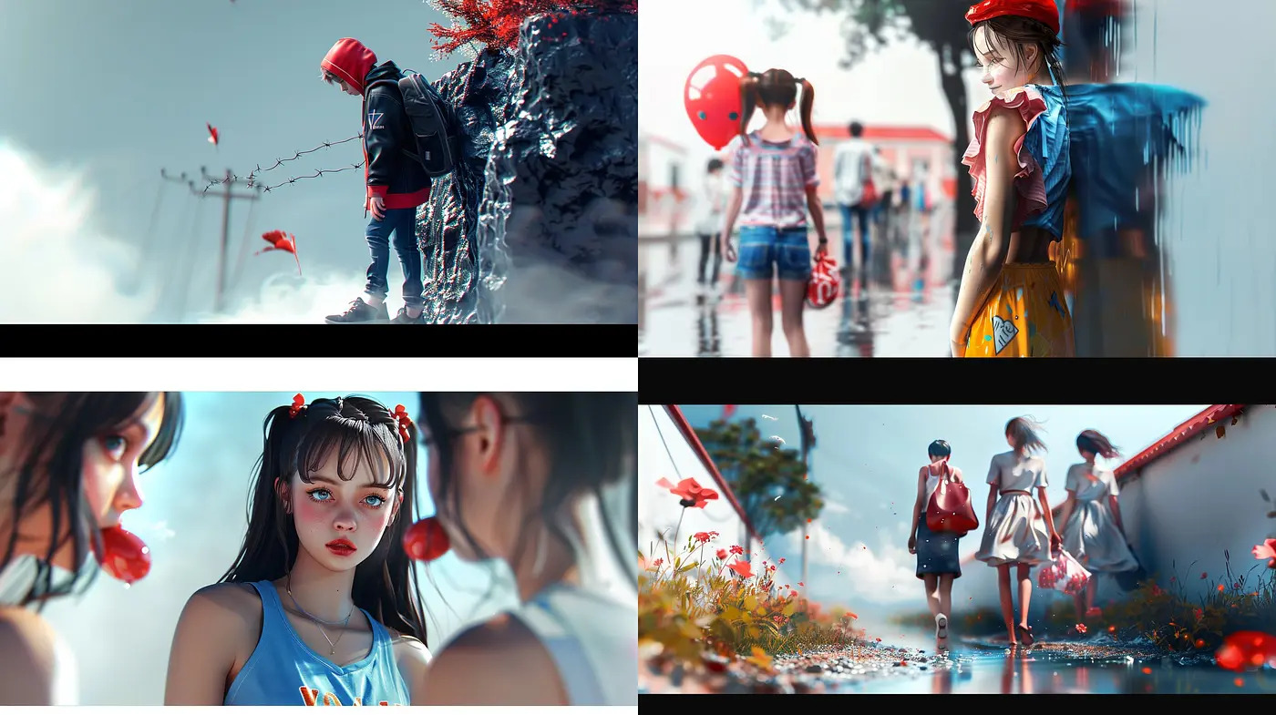 Ethereal Dreamscape: An Exploration in Vivid Anime-Inspired Style and Emotional Hues - Midjourney sref style