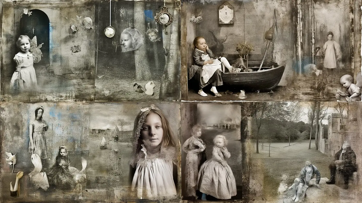 Ethereal Sepia Memories: A Synthesis of Vintage Textures and Timeless Emotions - Midjourney sref style