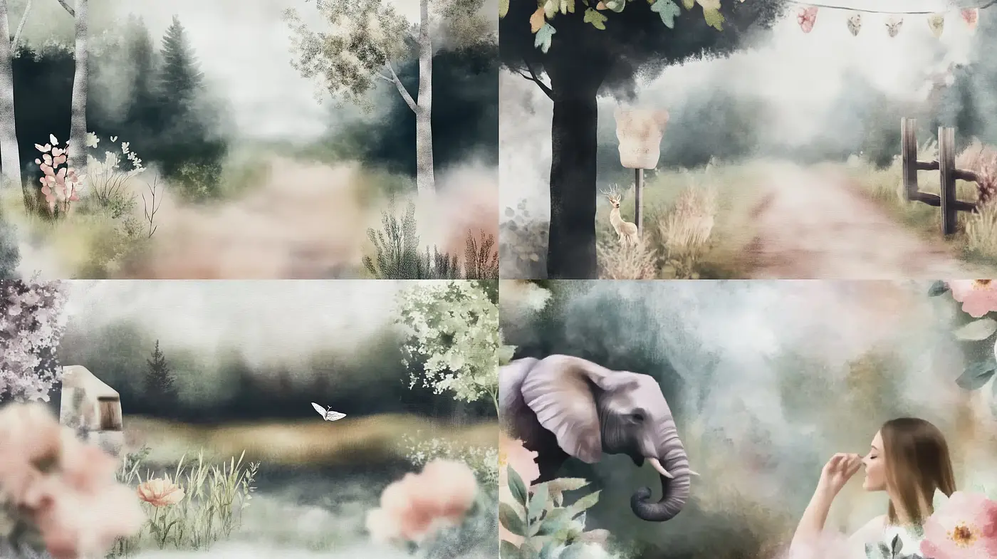 Ethereal Dreamscape: A Fusion of Soft Pastels and Hazy Imagery - Midjourney sref style