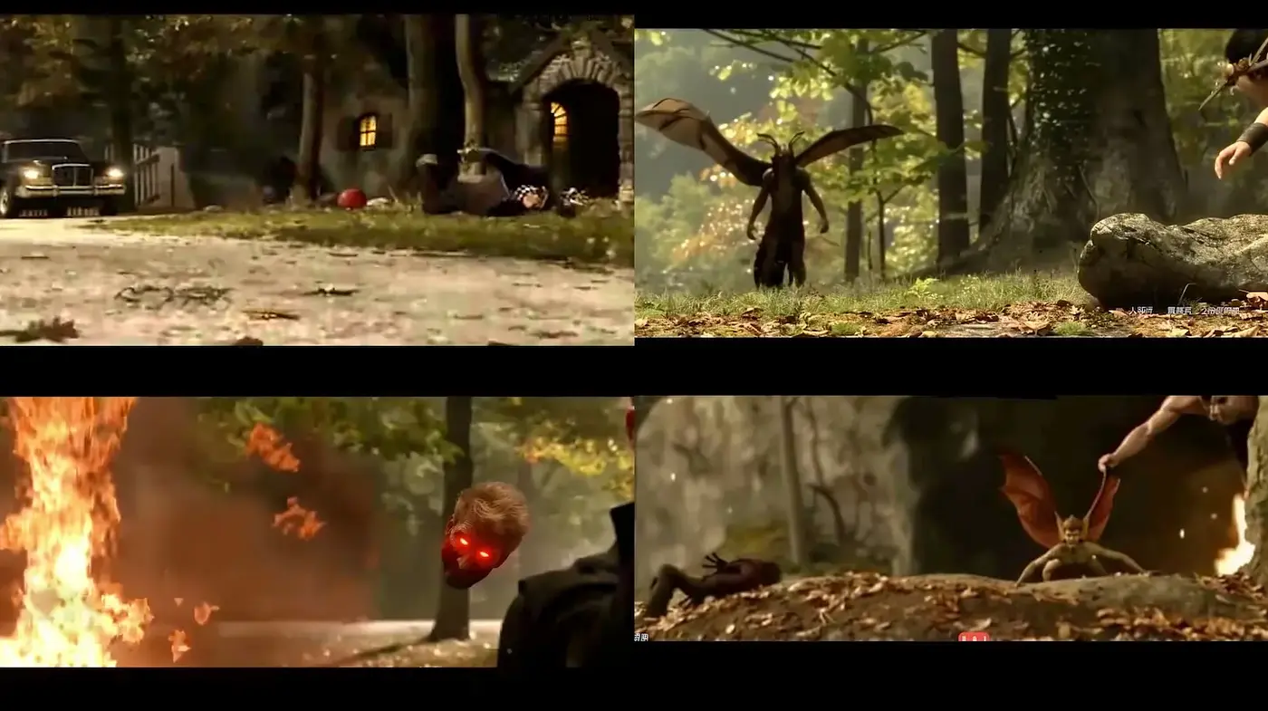 Cinematic Fantasy Landscape with Dark Undertones and Natural Textures - Midjourney sref style