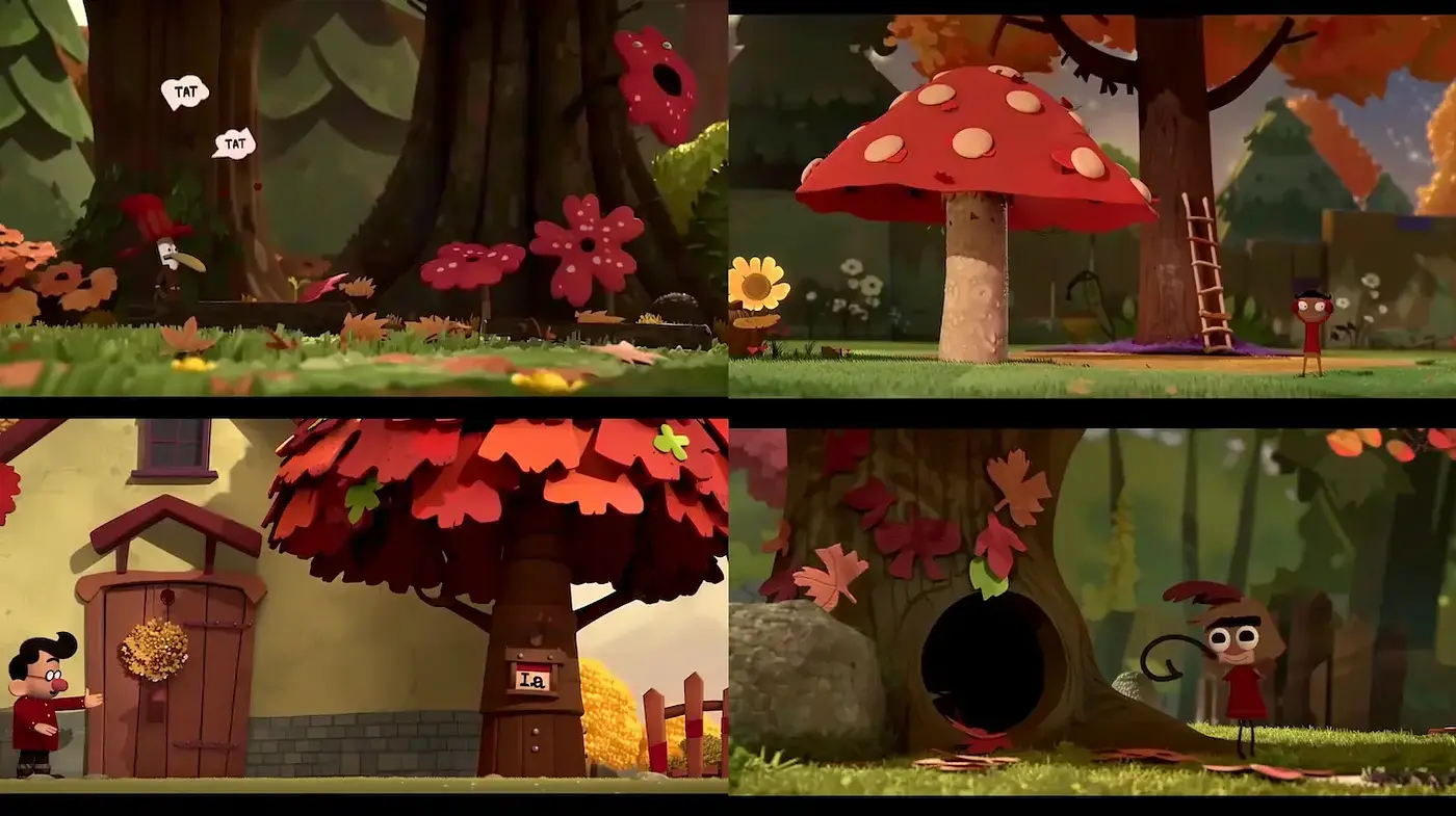 Whimsical Illustrative Style with Playful Elements and Earthy Tones - Midjourney sref style
